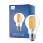 Philips MASTER LED Lampa Ultra Efficient E27 Päron Klar 7.3W 1535lm - 830 Varm Vit | Ersättare 100W