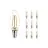 Flerpack 10x Noxion Lucent LED E14 Kronljus Filament Klar 2.5W 250lm - 827 Extra Varm Vit | Dimbar - Ersättare 25W