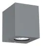 Nordlux Canto Kubi 2 Vägglampa Aluminium Grå Up & Down - 10.6W 500lm - 830 Varm Vit | IP44