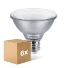 Flerpack 6x Philips Master Value LED Lampa Reflektor E27 PAR30S 9.5W 760lm 25D - 930 Varm Vit | Bästa Färgåtergivning - Dimbar - Ersättare 75W